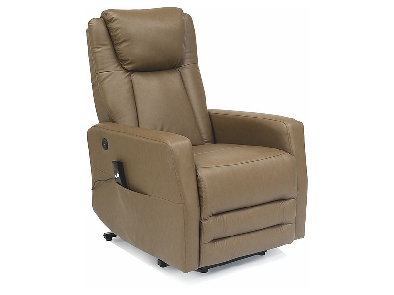 SIGNAL - ADONIS Fotel rozkładany elektrycznie | Skóra syntetyczna | Oliwkowy Buffalo 10 | z MR