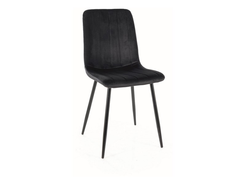 SIGNAL - ALAN Velvet Krzesło | Stelaż Czarny | Czarny Bluvel 19