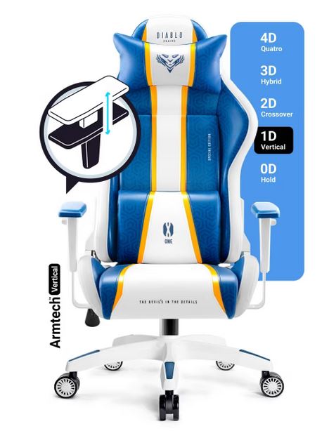 DIABLO CHAIRS - DIABLO X-ONE 2.0 AQUA BLUE Fotel Obrotowy