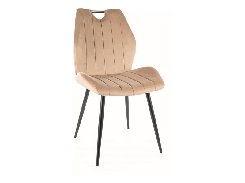 SIGNAL - ARCO Velvet Krzesło | Stelaż Czarny | Beż Bluvel 28