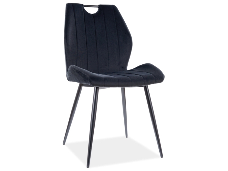 SIGNAL - ARCO Velvet Krzesło | Stelaż Czarny | Czarny Bluvel 19