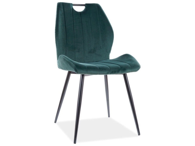 SIGNAL - ARCO Velvet Krzesło | Stelaż Czarny | Zielony Bluvel 78