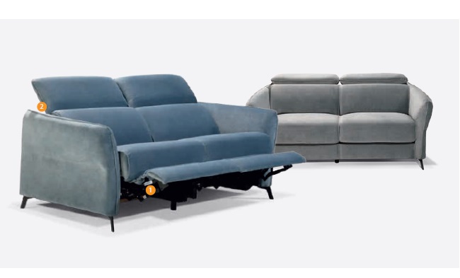 FENIKS MEBLE - ARONA Sofa 2,5 EL Z funkcją relax elektryczny niezależny 2 szt.