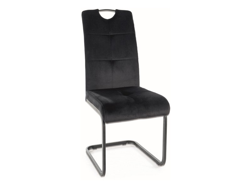 SIGNAL - AXO Velvet Krzesło | Bluvel 19 Czarny | Stelaż Czarny mat