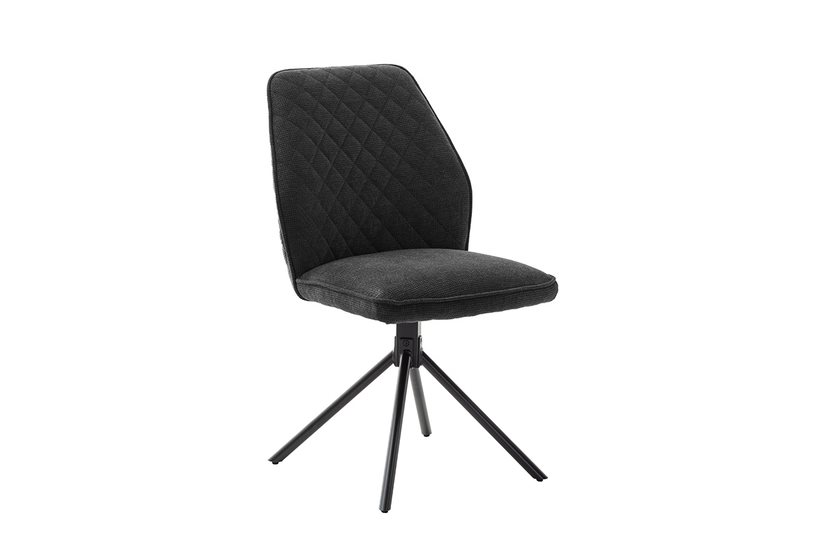 MC AKCENT - ACANDI Krzesło | Nogi skośne | Obrót siedziska | Tkanina typu szenil Antracyt | AC4S04AN