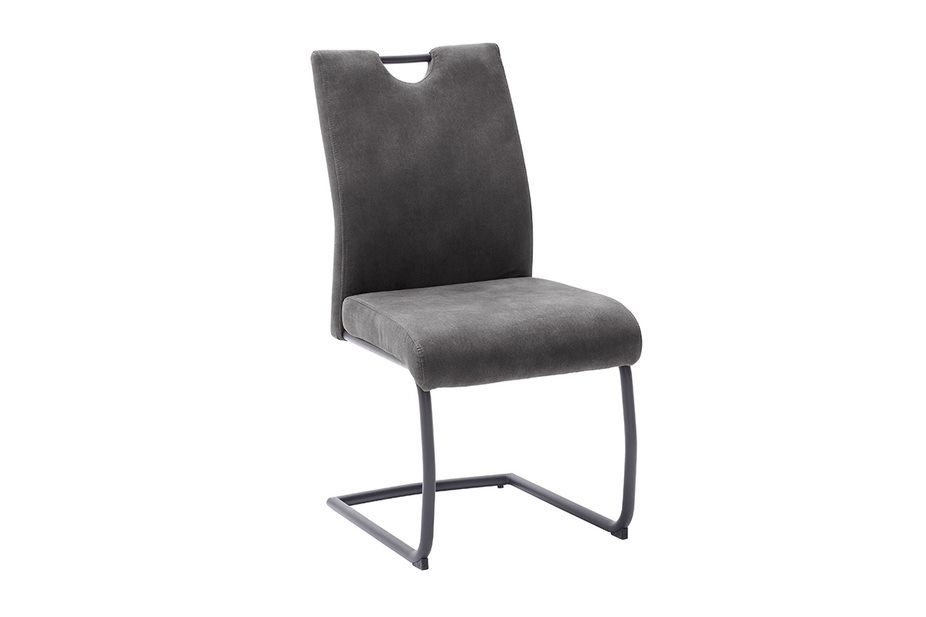 MC AKCENT - ACROMA Krzesło na płozie | Stelaż rurka | Tkanina Antik ciemnoszara | ACSS57DG