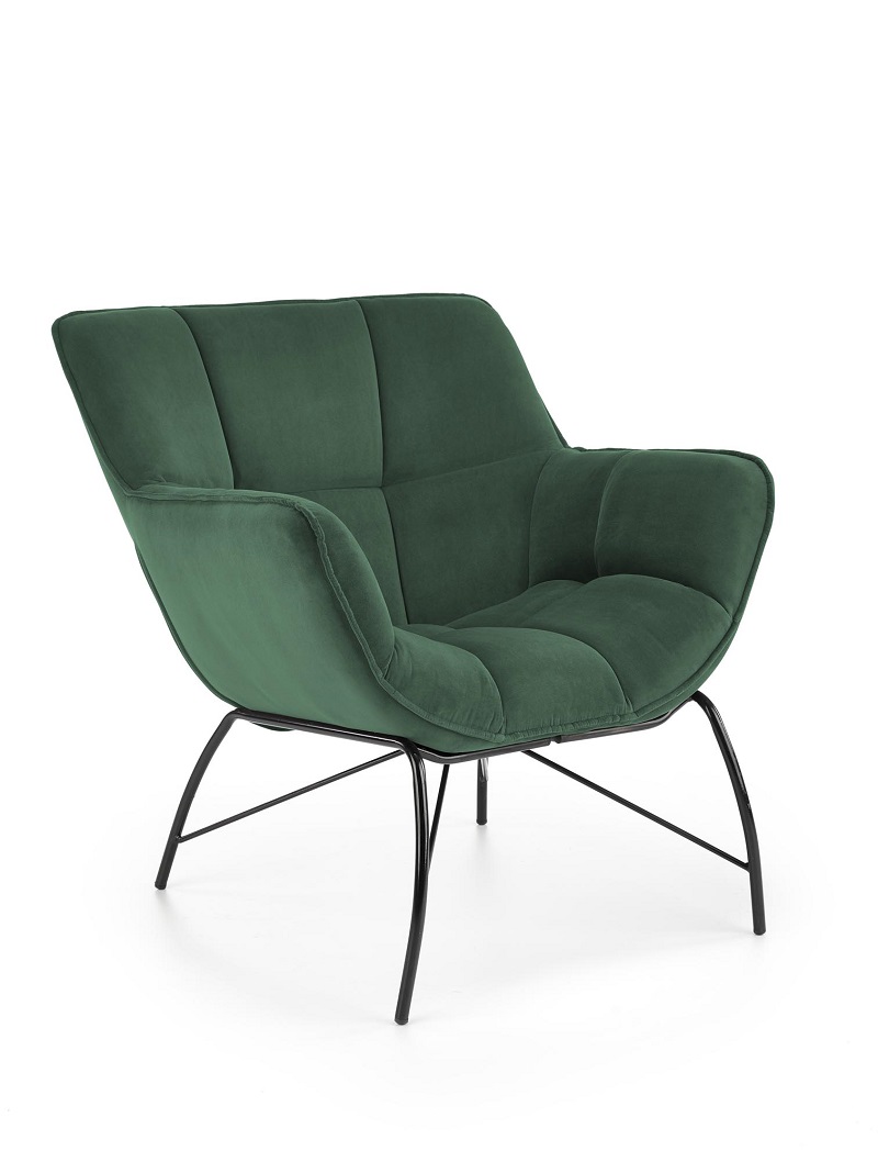 HALMAR - BELTON Fotel | ciemny zielony