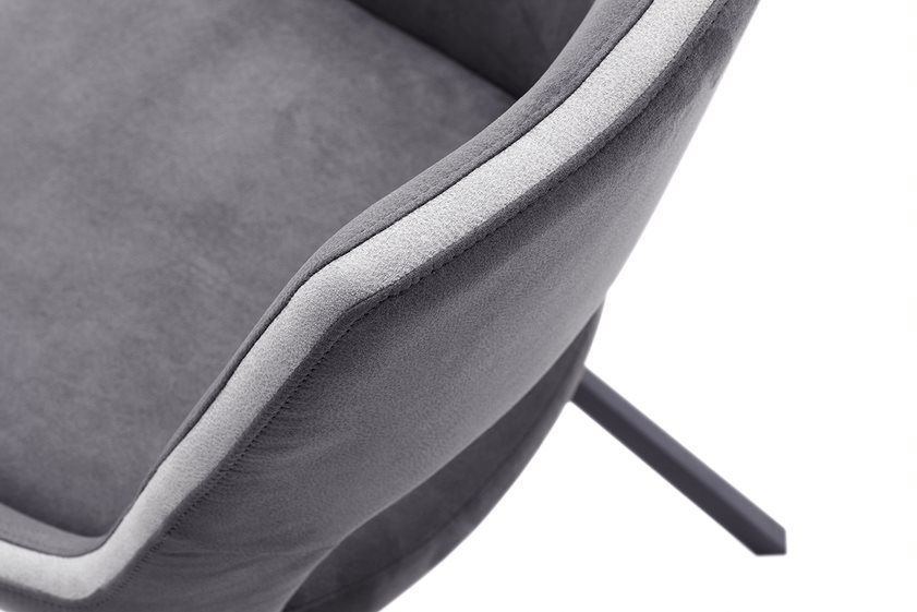 MC AKCENT - BAYONNE Krzesło | Nogi graniaste metal antracyt mat | Obrót siedziska | Tkanina ciemnoszara / szara | BA4A42DG