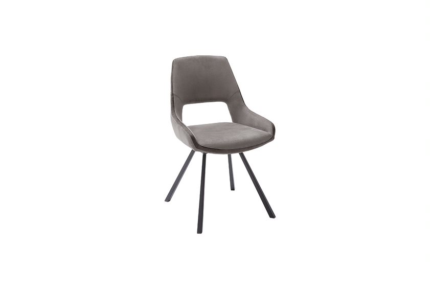 MC AKCENT - BAYONNE Krzesło | Nogi graniaste metal antracyt mat | Obrót siedziska | Tkanina cappucinno / brązowoszara | BA4A42CX