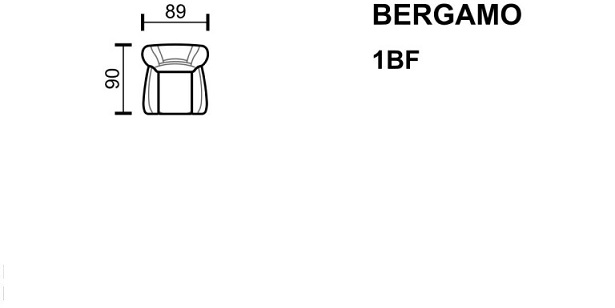 Meblomak - BERGAMO Fotel 1BF bez funkcji