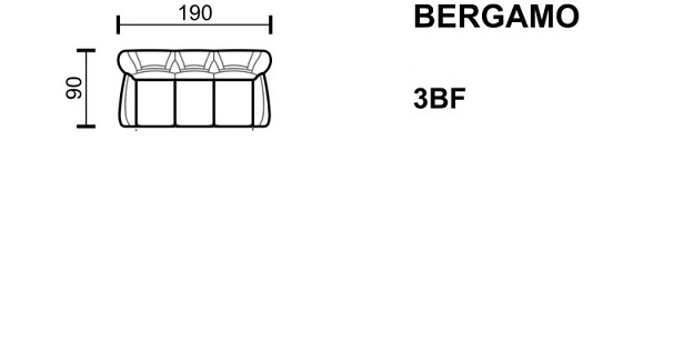 Meblomak - BERGAMO Sofa 3-os. 3BF bez funkcji