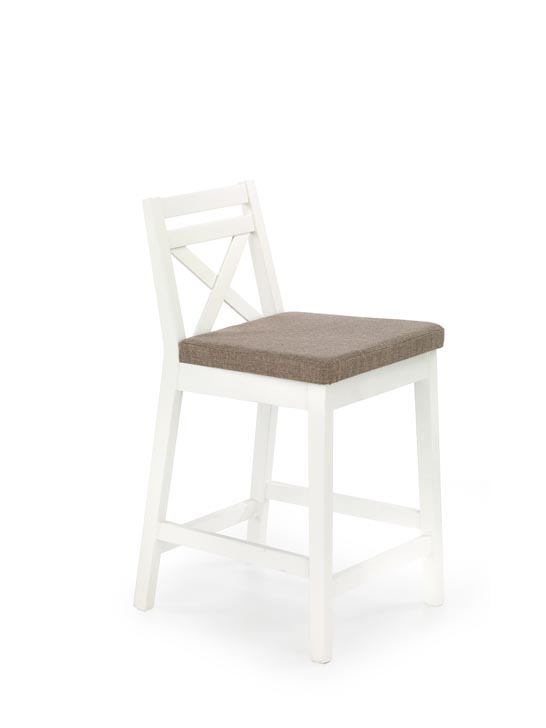 HALMAR - BORYS LOW Krzesło barowe | biały/inari 23 | z PL