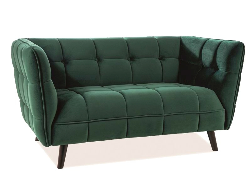 SIGNAL - CASTELLO 2 Velvet Sofa | Tkanina | Zielony Bluvel 78 | Nogi wenge | z PL