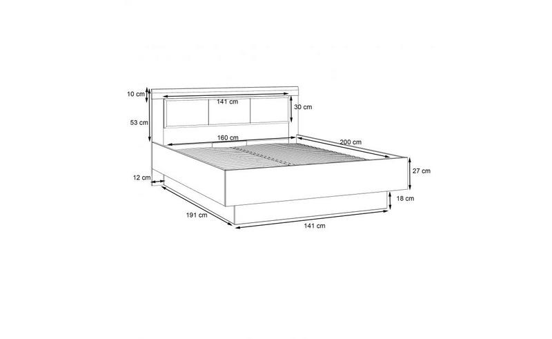Forte - DALATE Stelaż łóżka z podnoszonym wkładem JLTL2162