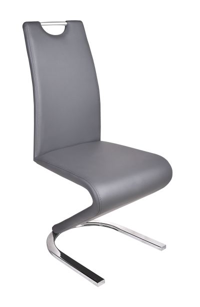FURNITEX - DC2-F2 Krzesło | Szare | Chrom