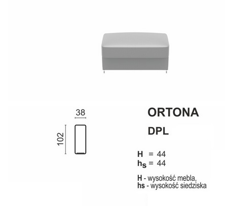 Meblomak - ORTONA Dostawka DPL z pojemnikiem lewa