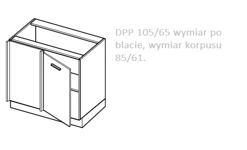 LAYMAN - NAVIA Szafka DPP 105 kuchenna 105/65 cm dolna narożna (narożnik zaślepiony)