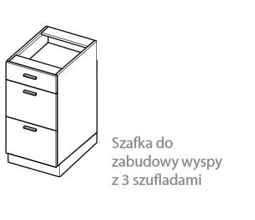 LAYMAN - ELIN Szafka DSW6/3 | Dolna 60 | 3 szuflady | Szafka wyspowa (starmotion)