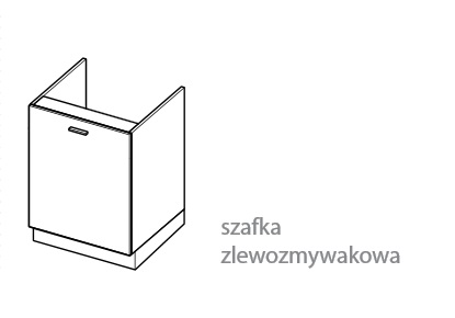 LAYMAN - NAVIA Szafka DZ6 kuchenna 60 cm dolna pod zlewozmywak