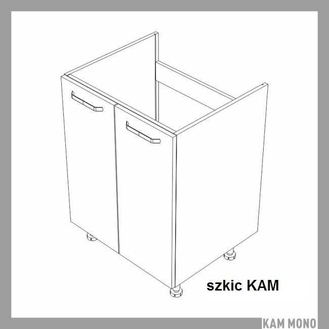 KAM - KAMMONO Szafka DZ | MN 60-90 | Dolna zlewozmywakowa | 2 drzwi | Front frezowany