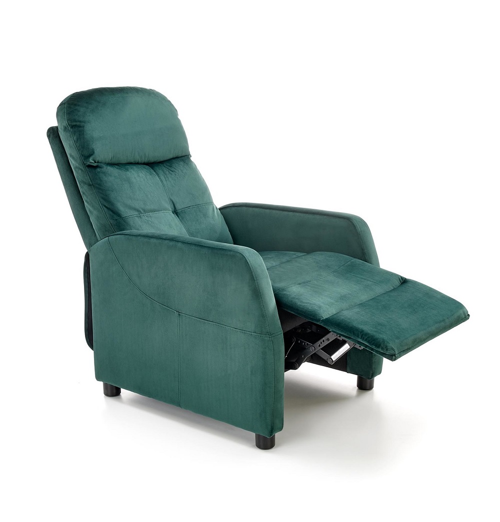 HALMAR - FELIPE 2 Fotel rozkładany | ciemny zielony