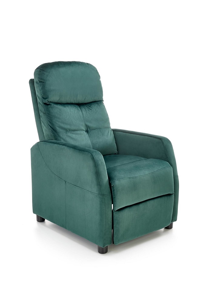 HALMAR - FELIPE 2 Fotel rozkładany | ciemny zielony
