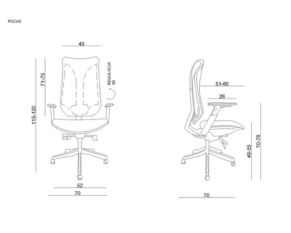 UNIQUE MEBLE - FOCUS Fotel Obrotowy ML012H | Szary | Siatka Szara | Zgodny z Rozporządzeniem z 2023 roku