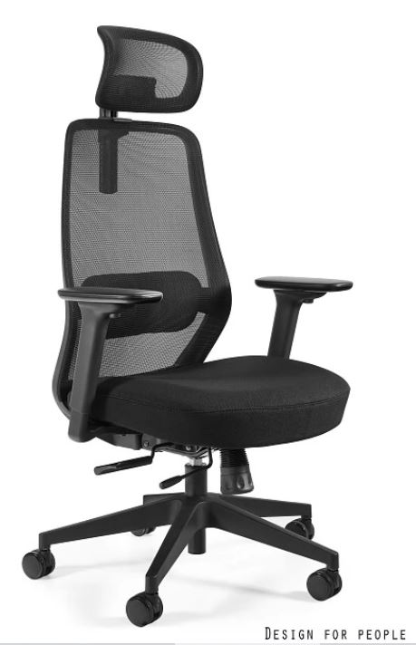 UNIQUE MEBLE - SONIC Fotel Obrotowy 8125BG | Czarny