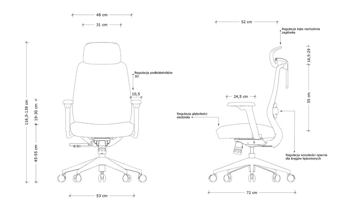 UNIQUE MEBLE - SONIC Fotel Obrotowy 8125BG | Czarny