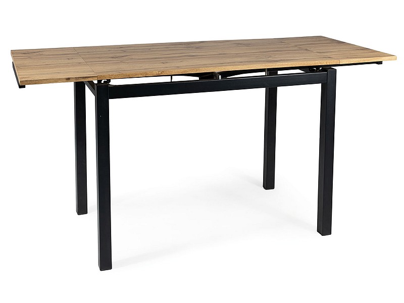 SIGNAL - GD-017 OKLEINA Stół rozkładany 110-170x74 | Dąb Artisan | Czarny mat