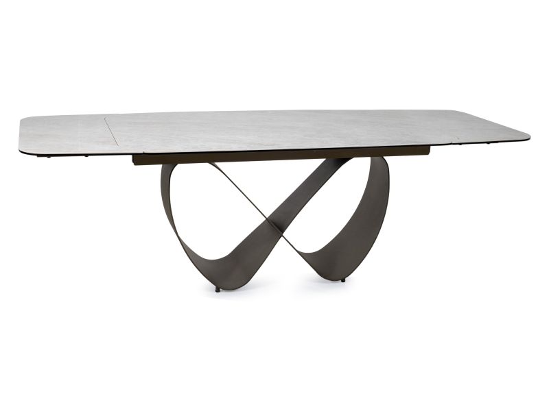 SIGNAL - INFINITY CERAMIC Stół 160-240x95cm | TAJ MAHAL Beż | Stelaż miedziany