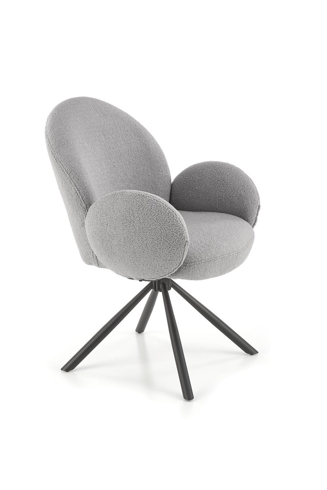 HALMAR - K498 Krzesło | Obrót siedziska | popielaty