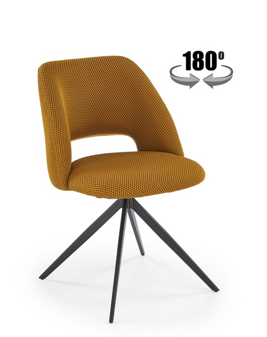 HALMAR - K546 Krzesło | Obrót siedziska | Musztardowy
