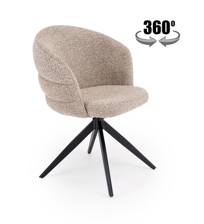 HALMAR - K604 Krzesło | Obrót siedziska | Beżowe
