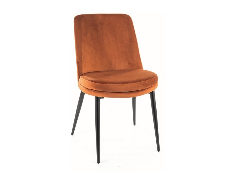 SIGNAL - KAYLA Velvet Krzesło | Tkanina | Cynamon Bluvel 4215 | Stelaż Czarny
