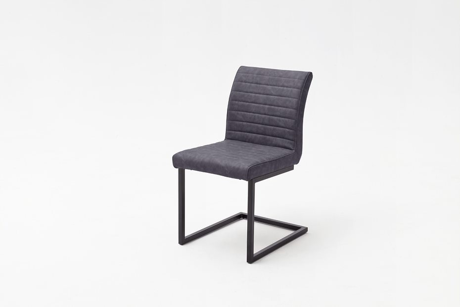 MC AKCENT - KIAN A Krzesło na płozie | ekoskóra vintage szara | KAS599GX