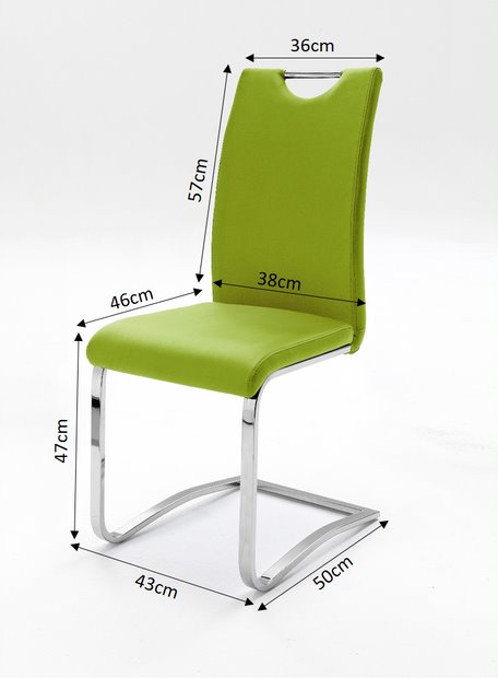 MC AKCENT - KOELN Krzesło na płozie | ekoskóra brąz | KOELNCPB