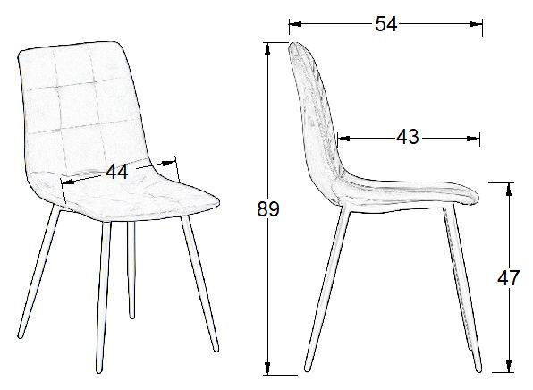 STEMA - Krzesło CN-6004 | Jasny Szary | Stelaż Złoty