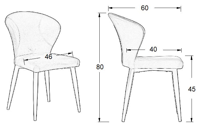 STEMA - Krzesło CN-6080 | Jasny Szary | Stelaż Złoty