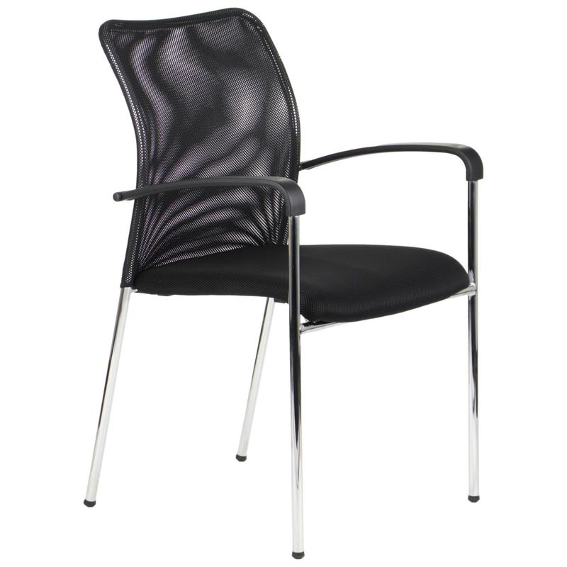 STEMA - Krzesło konferencyjne HN-7501 | Stelaż chromowany | Kubełek czarny