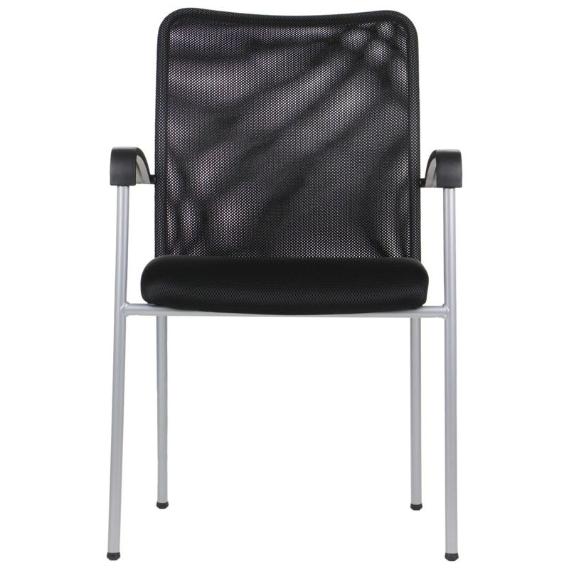 STEMA - Krzesło konferencyjne HN-7501 | Stelaż szary | Kubełek czarny