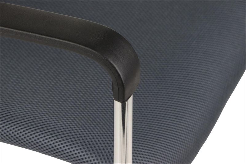 STEMA - Krzesło konferencyjne HN-7501 | Stelaż chromowany | Kubełek szary