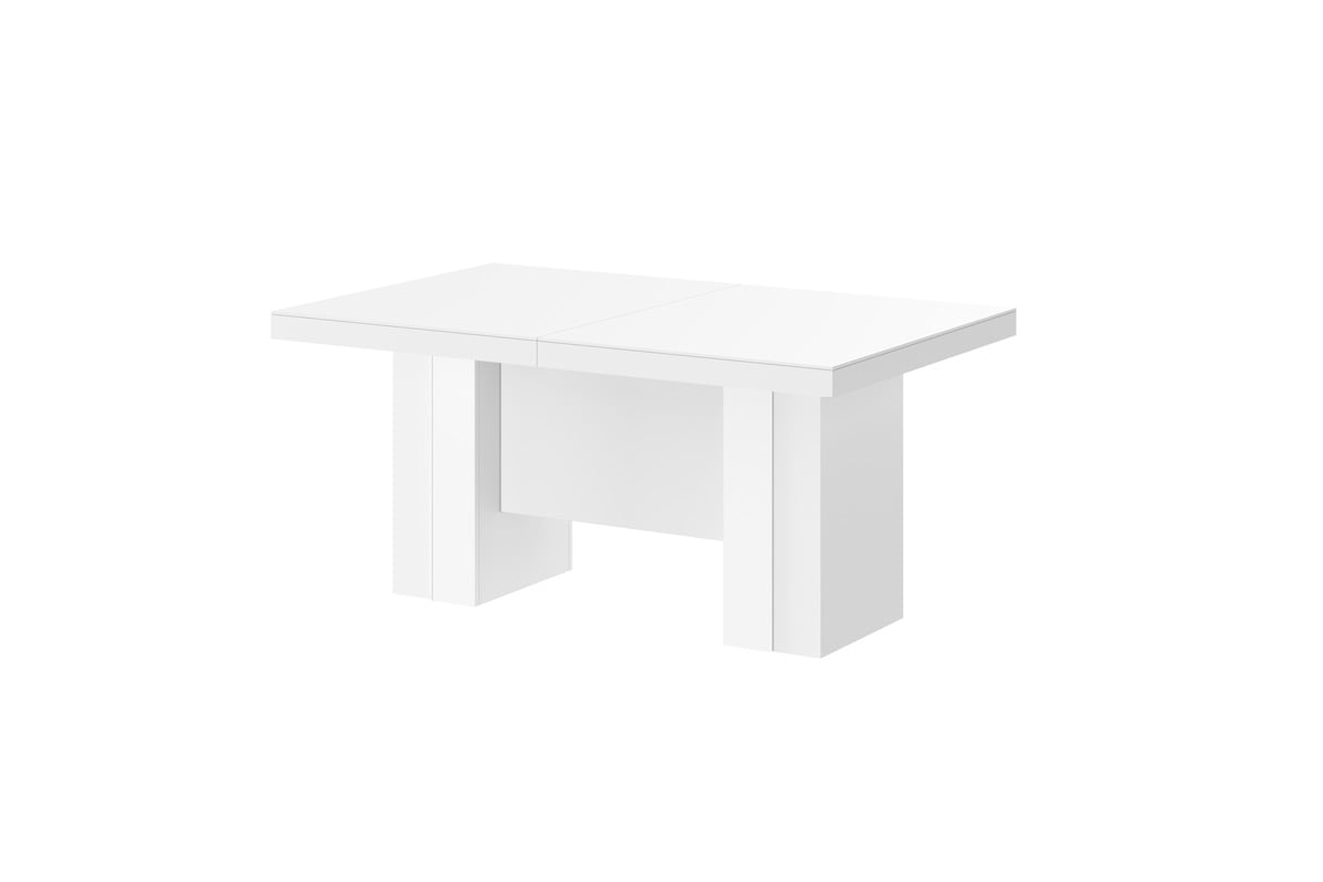 HUBERTUS - LARGO Stół 160-400x89 | Biały Mat | Biały połysk