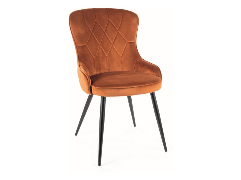 SIGNAL - LOTUS Velvet Krzesło | Tkanina | Cynamon Bluvel 4215 | Stelaż czarny