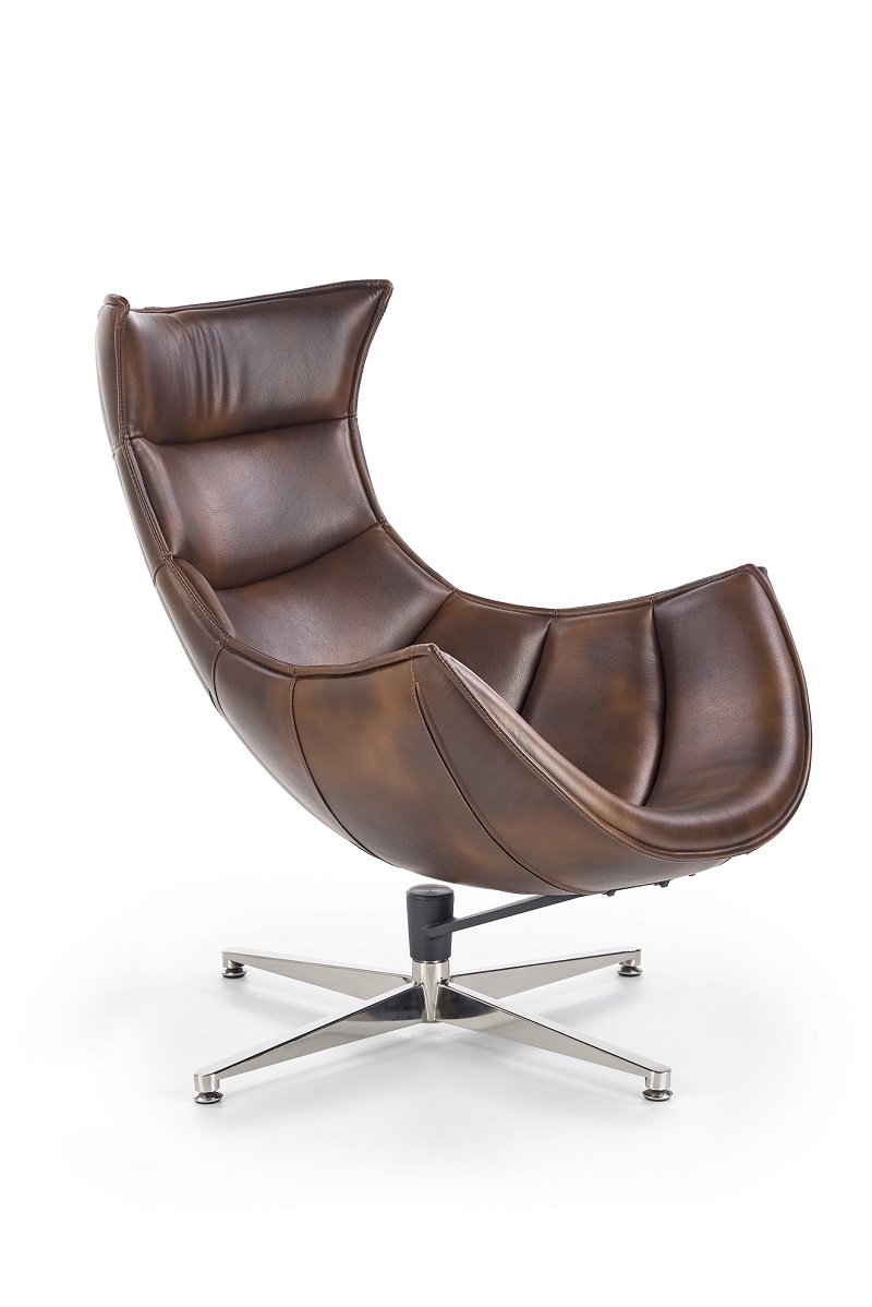 HALMAR - LUXOR Fotel | ciemny brązowy