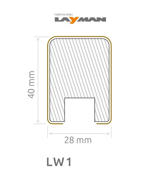 LAYMAN - LAMELE LW1 | Komplet 8 sztuk | Bez podkładu | Kształt prostokątny