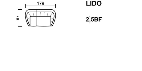 Meblomak - LIDO Sofa 2,5BF 2,5-osobowa bez funkcji