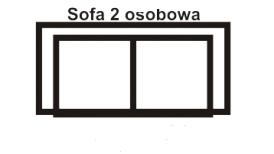 AEK - MALIBU Sofa 2 osobowa z pojemnikiem