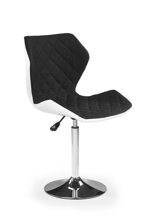 HALMAR - MATRIX 2 Krzesło barowe | biało-czarny
