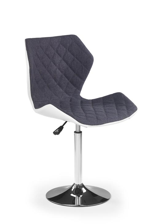 HALMAR - MATRIX 2 Krzesło barowe | biało-popielaty